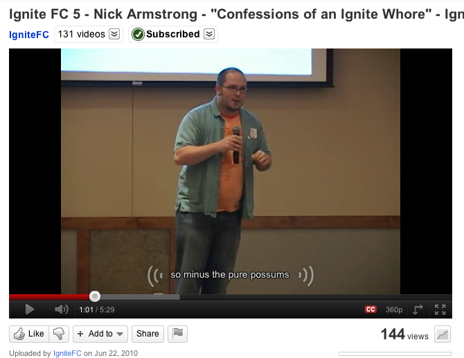 Nick at Ignite Fort Collins Nick at Ignite Fort Collins
