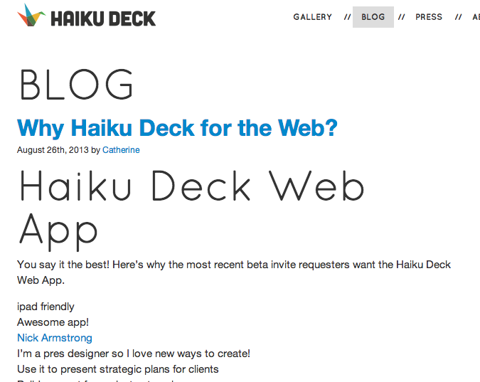 Haiku Deck - Why Use The Web Tool?